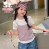 Fuluomi Girls' Short Sleeve Layered Look T-Shirt