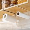 Paper Roll Holder  No Punching Storage Rack for Home, Towel Rack Cling Film Storage Rack Bathroom Hanging Shelf Kitchen Tissue Accessories