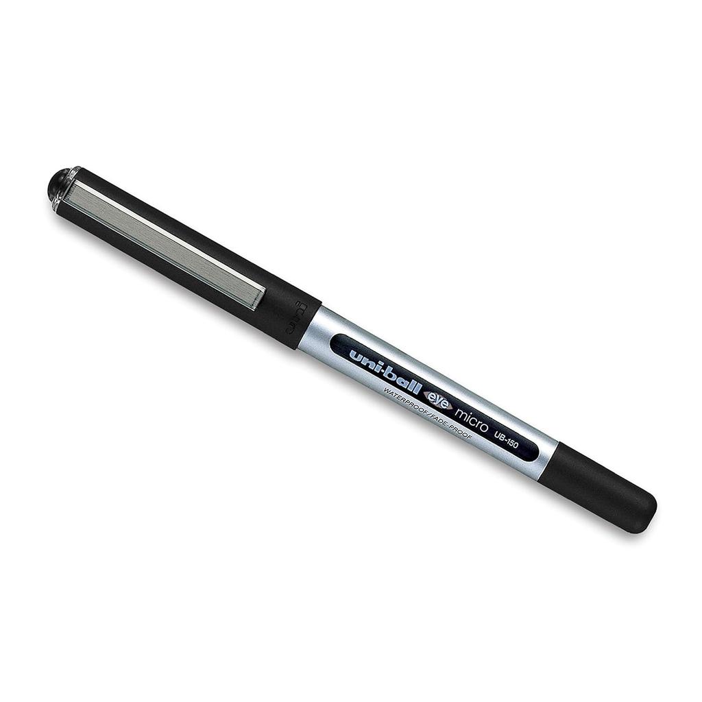 uni-ball Eye UB150 0.5mm Roller Ball Pen Black Ink Pack of 3 Smooth Writing Office School Use