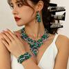 Retro Modeschmuck Set: Elegantes Halsketten-, Ohrring- und Armband-Set für Abendkleider