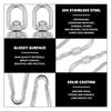 12Pcs M6 Swivel Ring Double Ended Swivel Eye Hook with M6 Snap Hooks, Stainless Steel Eye to Eye Heavy Duty Swivel Ring Kit for Web Tree Swing