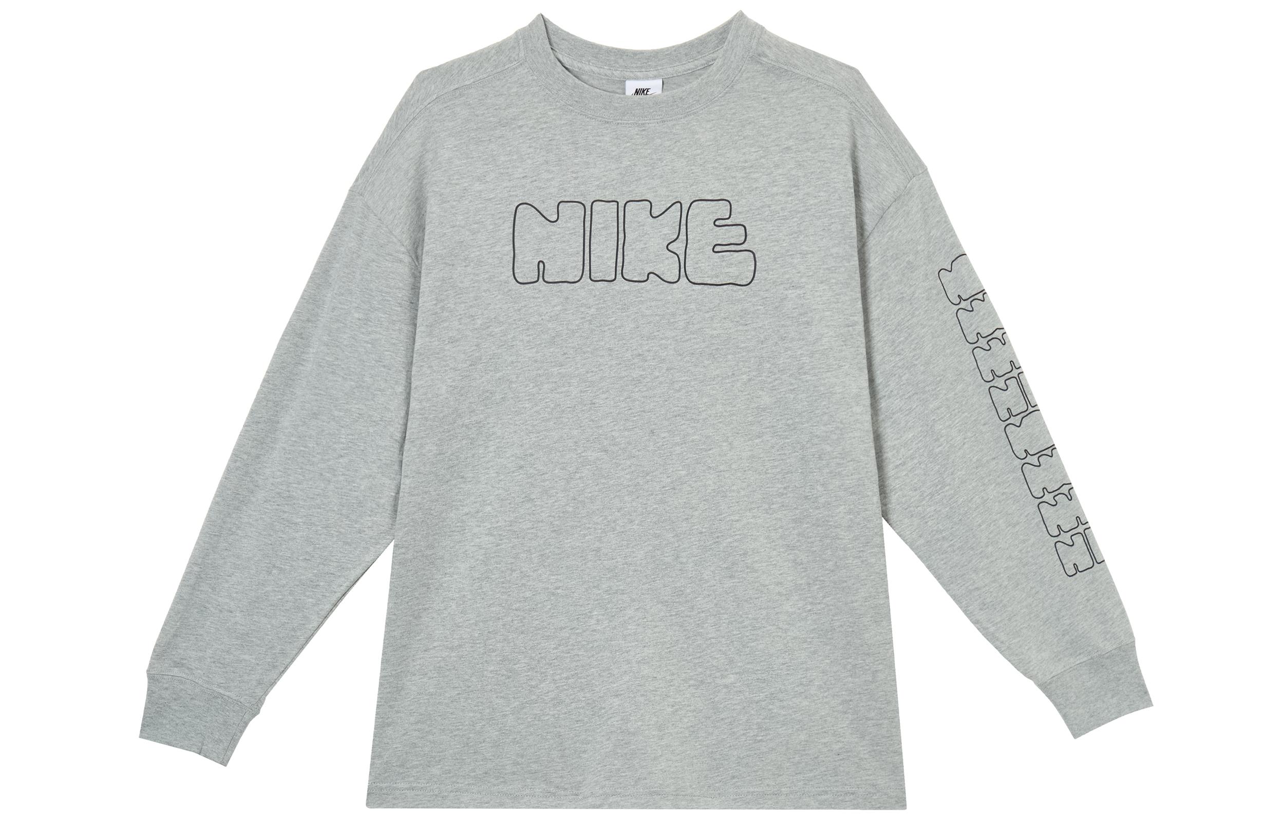 Nike T Shirts Women s Gray Crew Neck Moderate II0461-063 M