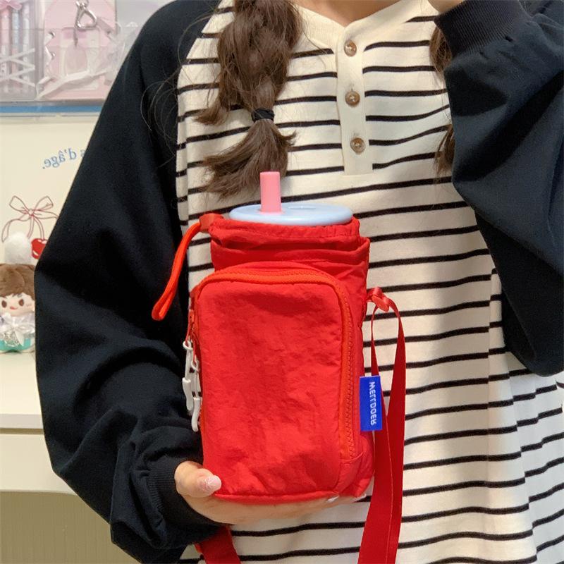 2025 New Outdoor Travel Kettle Bag with Mobile Phone Bag Messenger Bag Men's and Women's Leisure Sports Portable Drawstring Bag