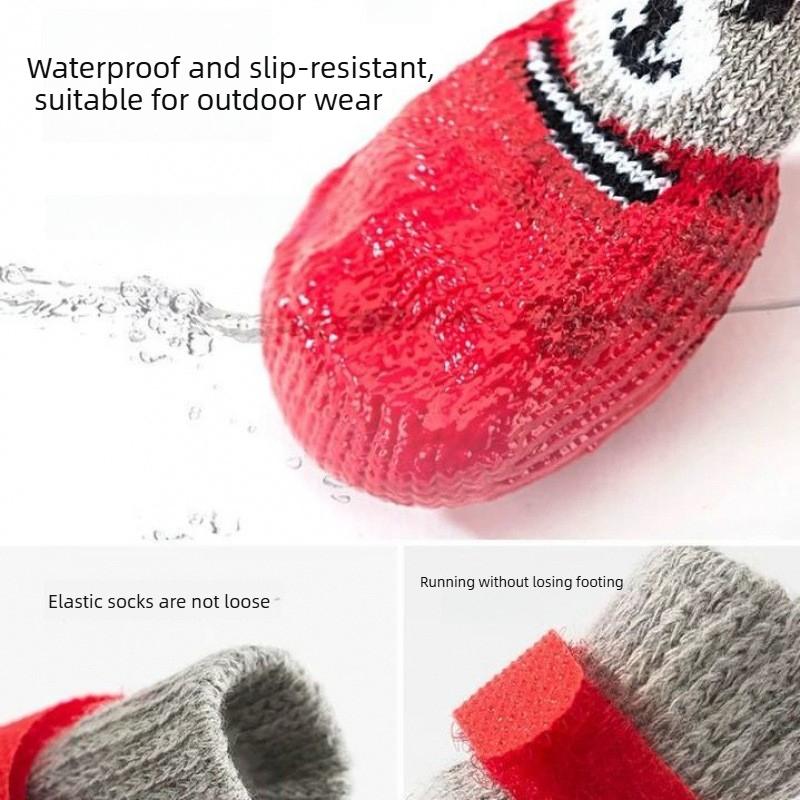 Silicone Rain and Snow Outdoor Socks Puppy Accessories for Puppies Adjustable Anti-slip Foot Protectors Dogs Pet Products Shoes