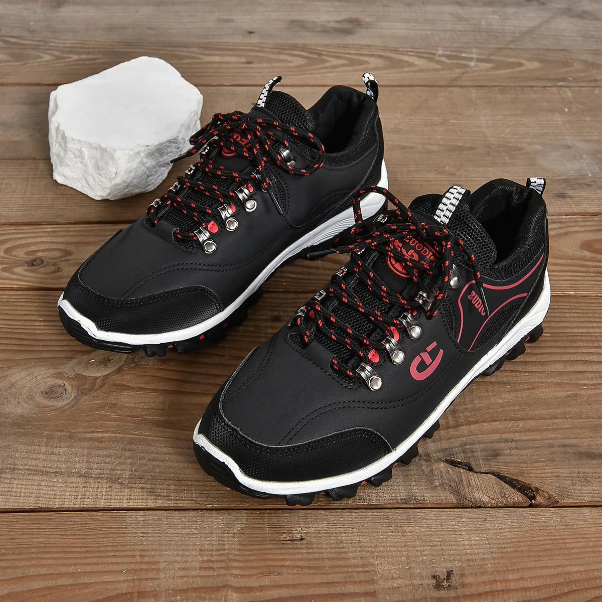 

2025 Мужские повседневные кроссовки больших размеров 48 Комфортная уличная обувь на платформе для мужчин Путешествия Легкие походные туфли Sapato Masculino 39 чёрный