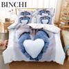 Heart Duvet Quilt Cover Pillow Case Music 3D HD Bed Set Linen King Queen Twin Single Double 3PCS 2PCS Home Textile