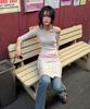 MILLO WOMEN Sheer 3/4 Sleeve Knit Top [Ash Beige]