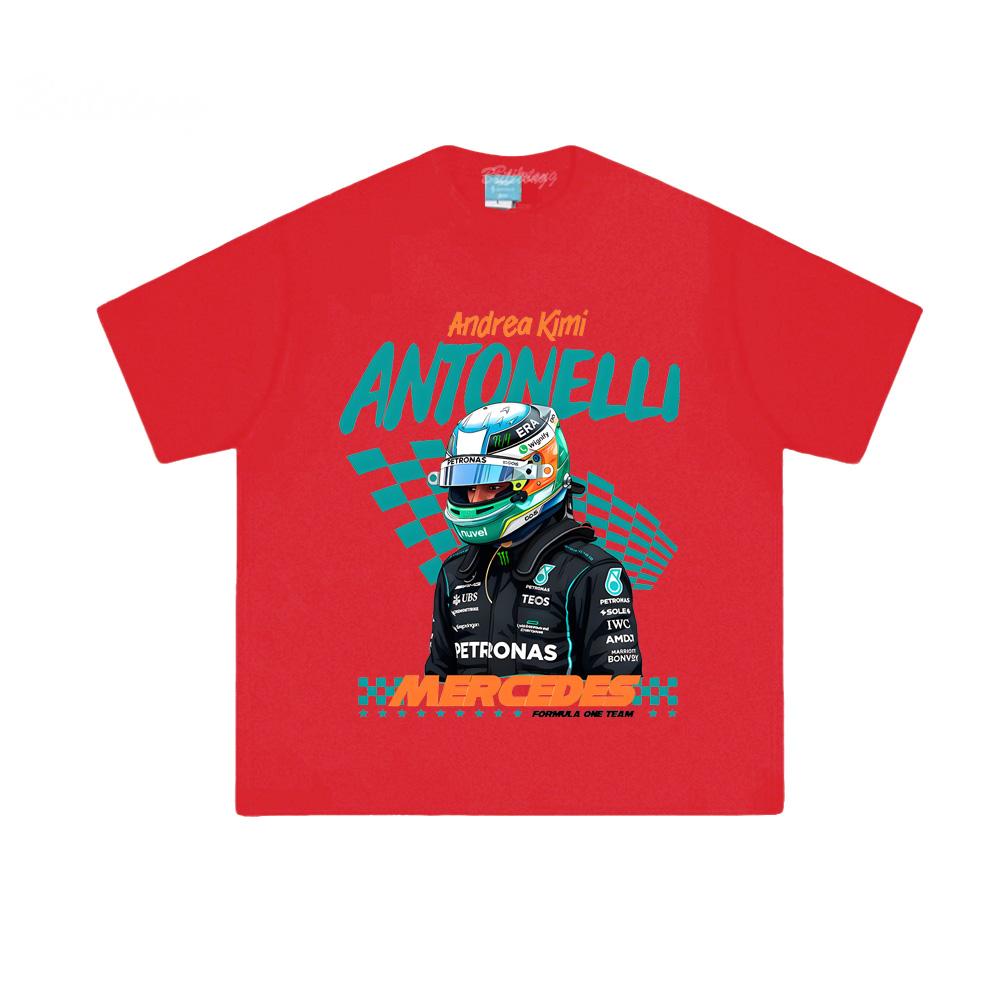 KIMI ANTONELLI T-SHIRT Mercedes AMG Petronas Racing Top F1 Grand Prix Outfit Motorsport Fan Gift Tee High Quality Trend Clothes