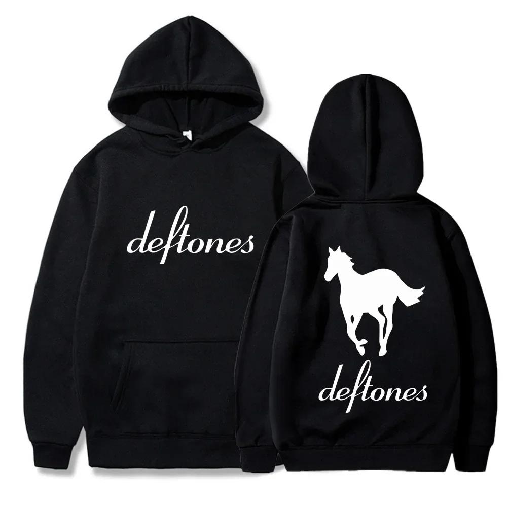Men Clothing Fashion Deftones Printed Hoodies Autumn Winter Women Casual Warm Pullover O-Neck Long Sleeve Fleece Sweatshirts