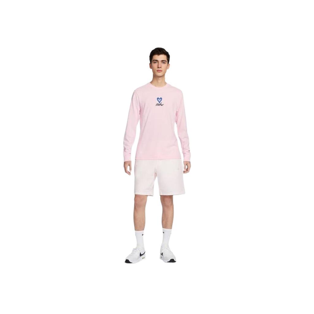 Nike Sportswear As U Nsw Tee Ls Oc Vday Comfortable Fashion Versatile Long Sleeve T-Shirt Men Tops Pink HV9808663