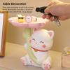 Cat Statue Storage Tray Resin Stable Base Multi Function Cute Cat Sculpture Table Decoration for Entrance