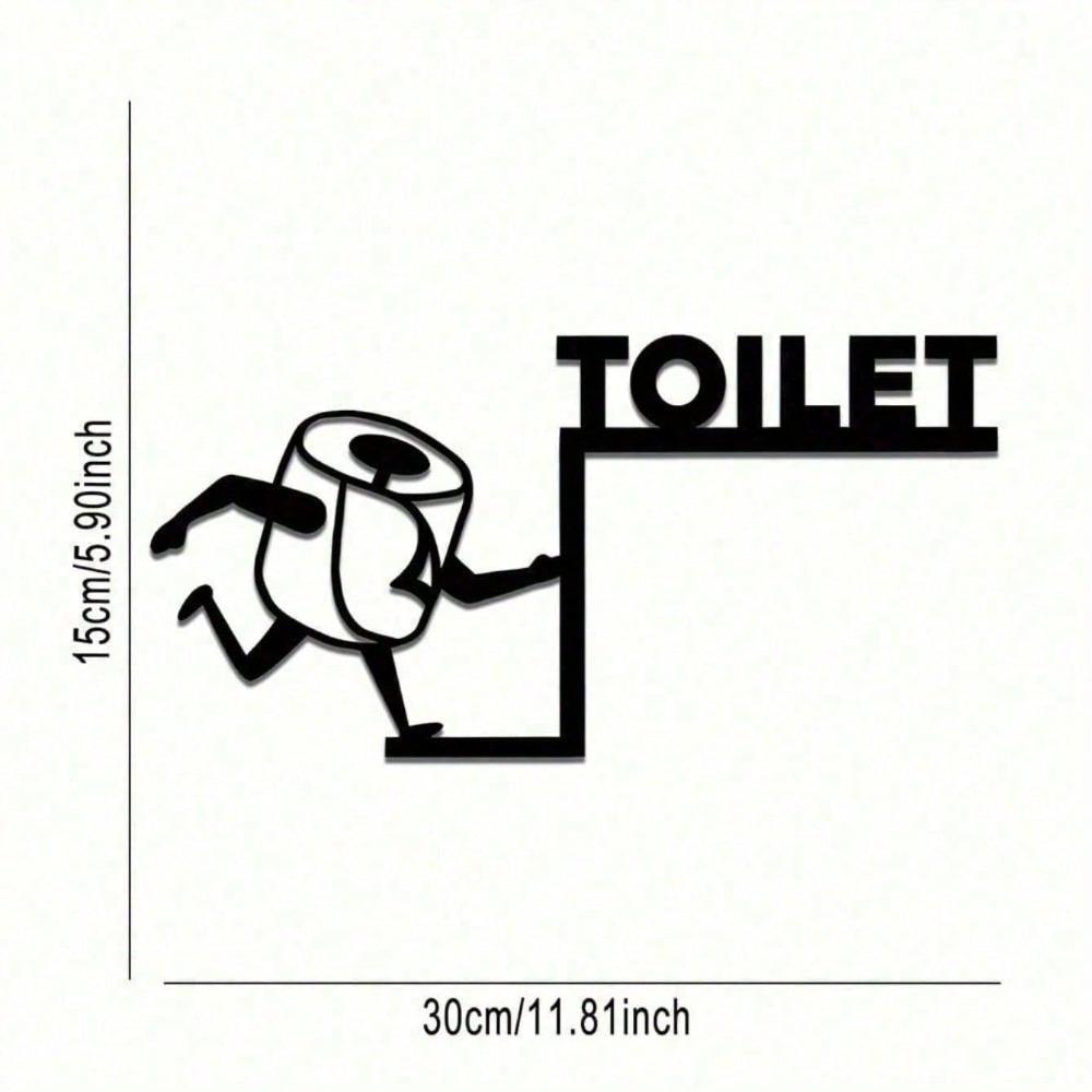 Vintage Retro Metal Tin Sign Toilet Paper Print Bathroom Wall Decor Aesthetic Man Cave Apartment Housewarming Christmas Birthday Gift Unisex