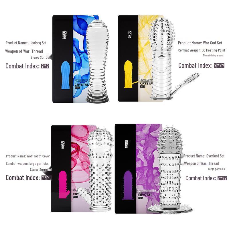 Celebrity Erotic Wolf Tooth Crystal Sleeve for Men - Thickened God of War Alternative Toy.