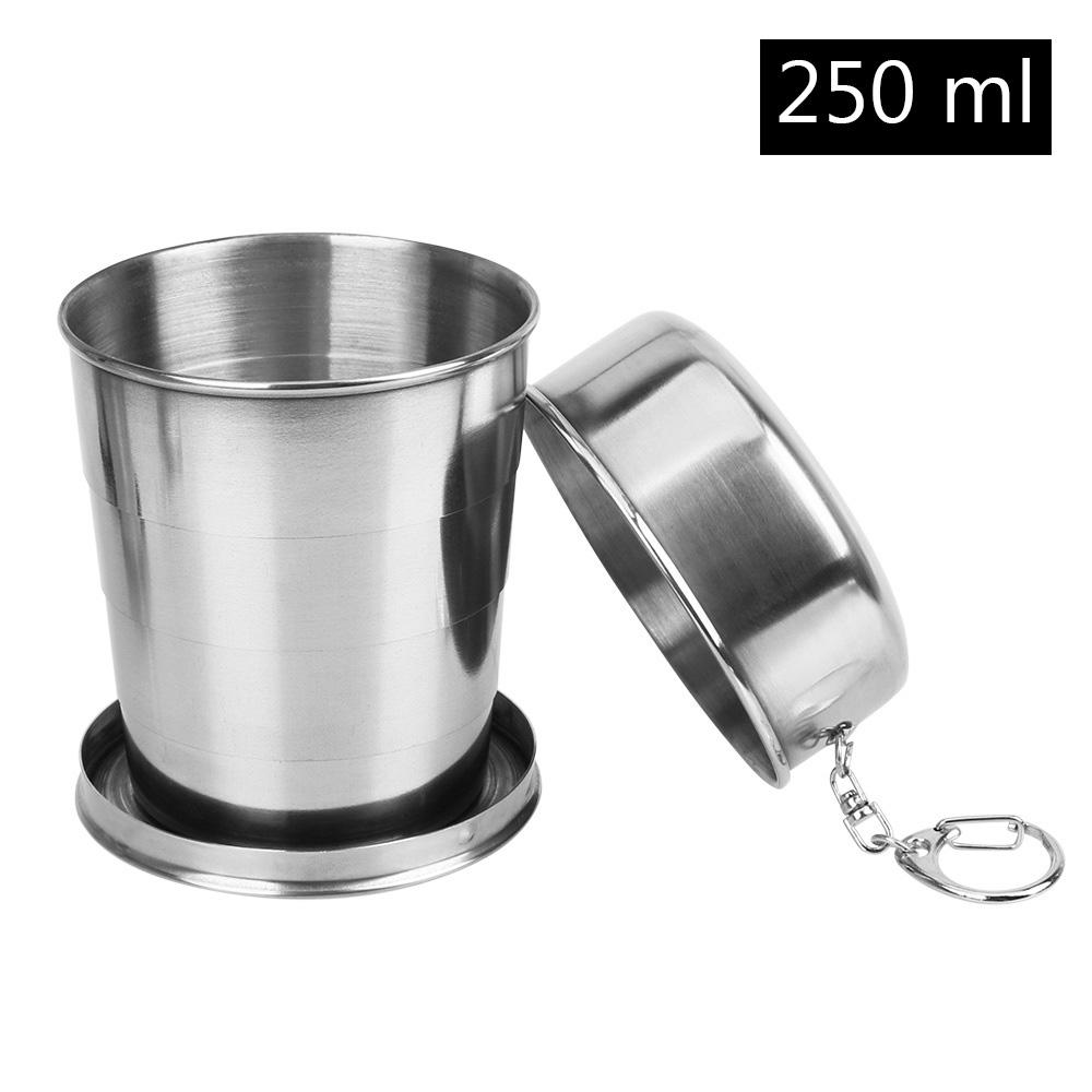 Mug Bottle Hiking Tableware Drinking Folding Cup Collapsible Cup Telescopic Cup Water Cup 250ml