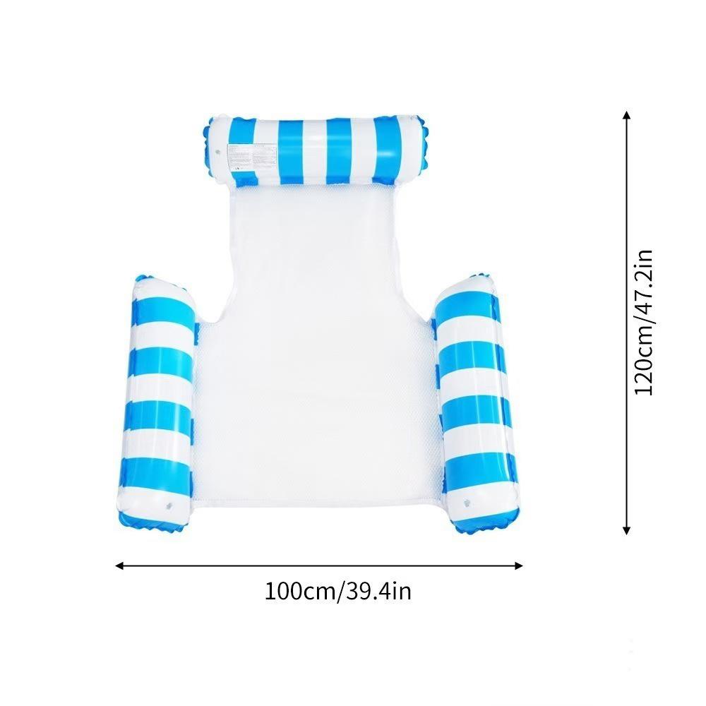 Třínosníkové nafukovací lehátko k bazénu pro dospělé - Skládací s opěradlem