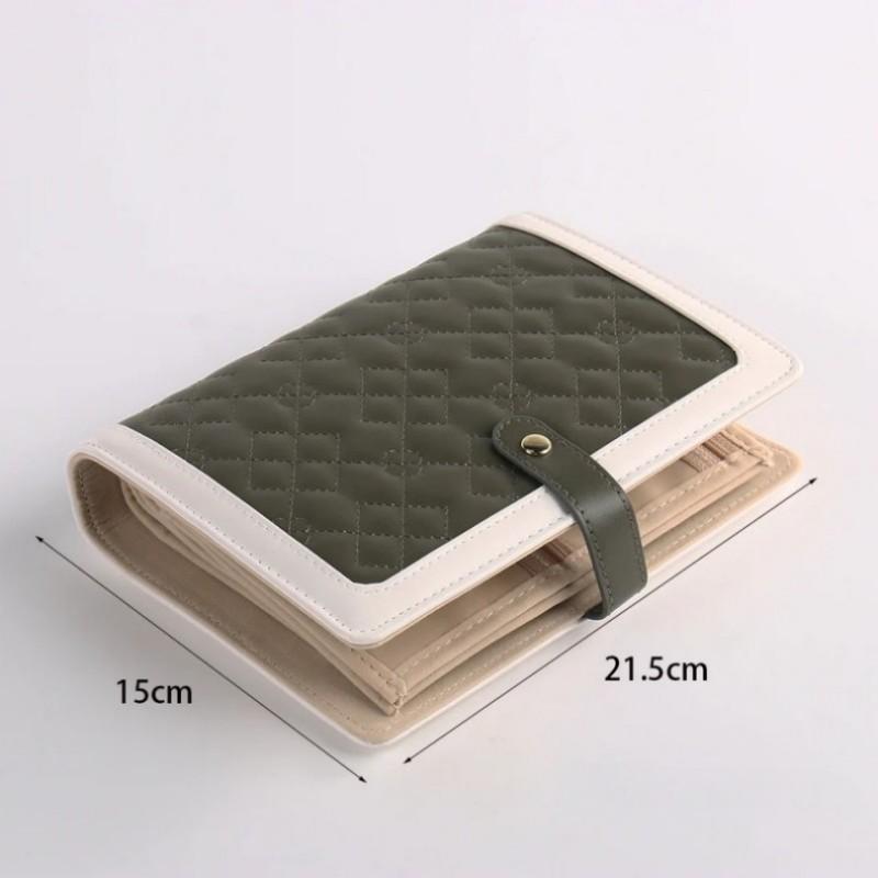 Livre de Rangement de Bijoux Portable en Cuir de Luxe à Feuilles Mobiles Sac de Rangement Grande Capacité Boucles d'Oreilles Colliers Bijoux Classeur