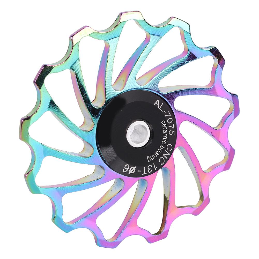 Mountain Bicycle Ceramics Rear Derailleur Pulley Transmission Bearings Bike Cycling Accessorycolorful 13T