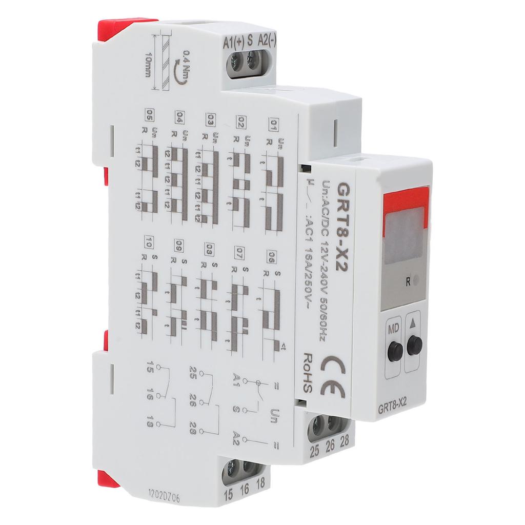 Zeitrelais Verzögerungs-Timer-Controller Einstellbarer Digitalanzeige-Steuerschalter AC DC 12V?240V