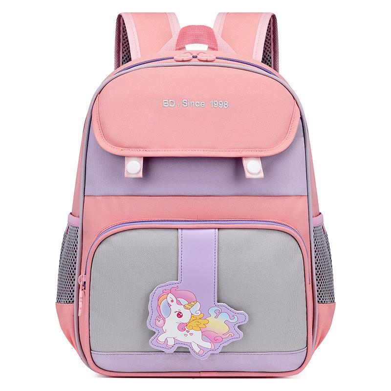 Adorable Cartoon Kids Backpack Breathable Oxford Cloth Large Capacity School Bag For Boys And Girls