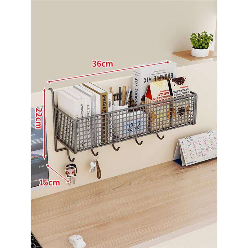 Cesto Portaoggetti da Appendere alla Scrivania Organizer Multifunzione per Cubicolo Ufficio Tavolo da Dormitorio Scaffale da Parete con Ganci