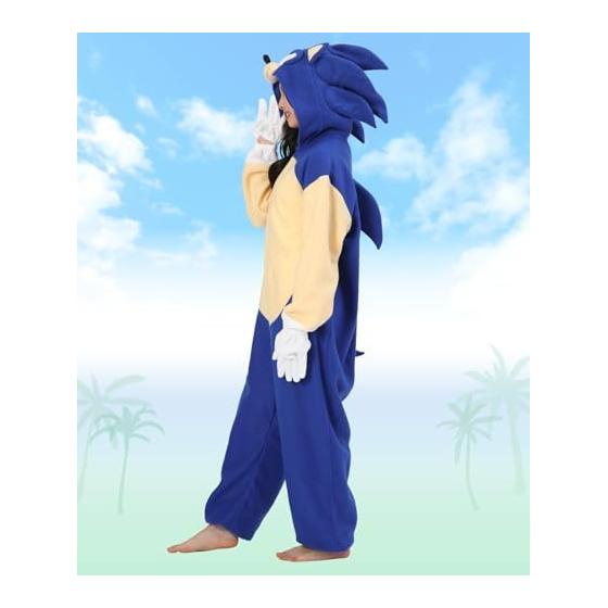 [SAZAC] Kigurumi Sonic the Hedgehog Character Adult Fleece Free Size szc352