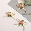 50pcs Elegant Rose Bows with Floral Accents, Mixed Colors for DIY Crafts & Gift Wrapping - Ideal for Weddings, Holidays, Birthdays & Home Decor