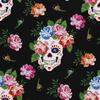 Outdoor Decorative Fabrics Oxford - Motif Skull With A Rose I Dx507