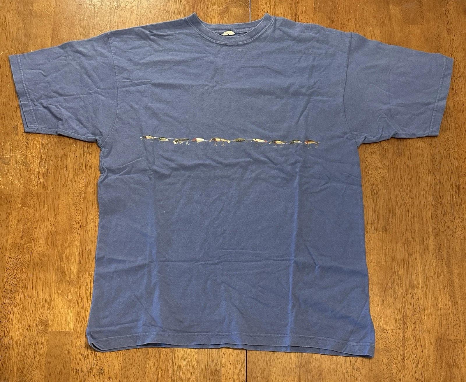 Newport Blue Fishing T Shirt Wraparound XL L