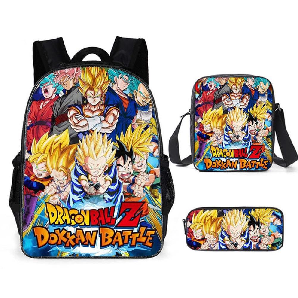 Primary And Secondary School Students Dragonball Schoolbag Three-Piece Cartoon Animation Backpack