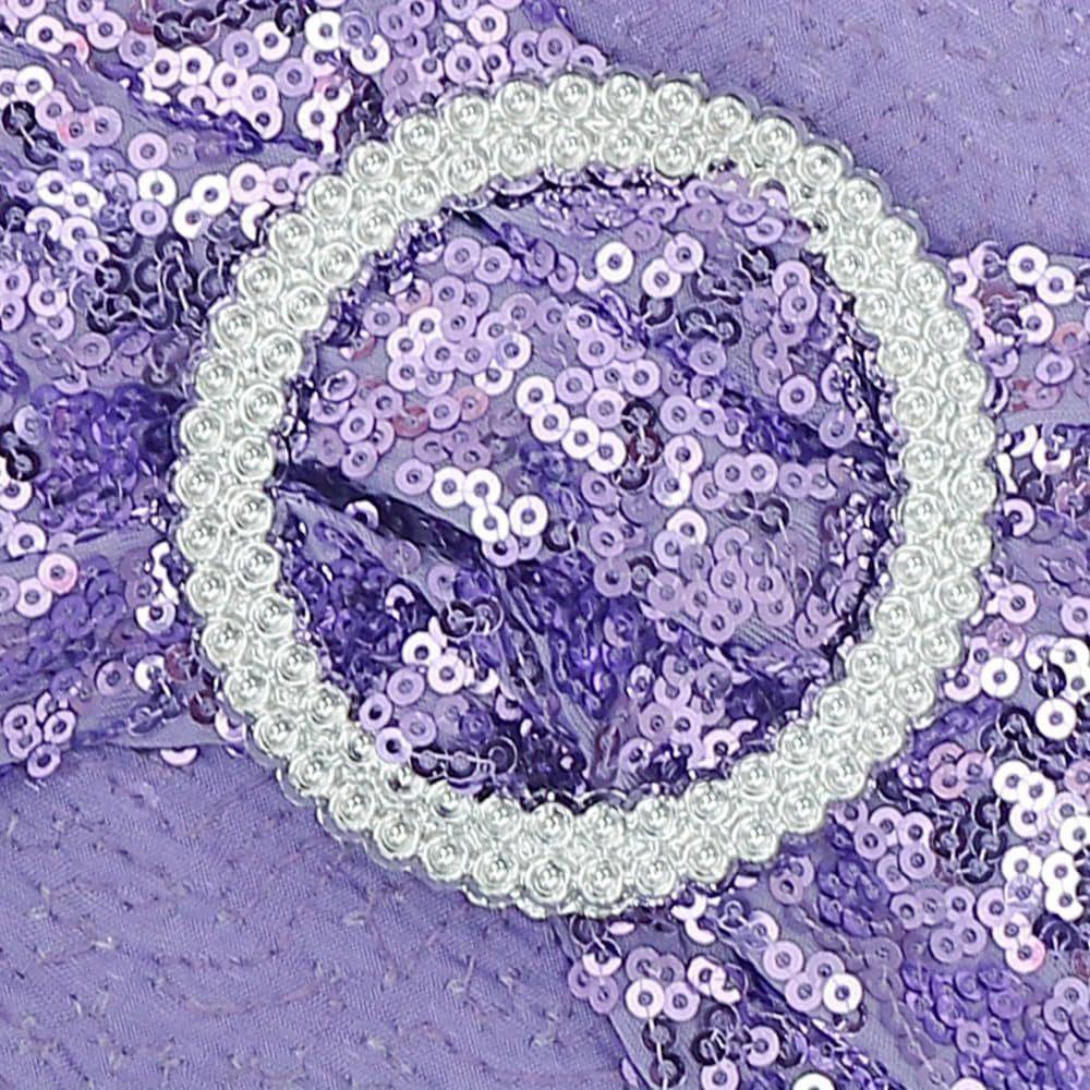 5 Pcs/set, Lavender Chair Belt Bow, Used for Wedding Receptions, Birthday Parties, and Celebrations Decoration, Lavender Chair Bow, Chair Back Flower