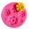3D Daisy Flower Silicone Molds Fondant Craft Cake Candy Chocolate Ice Pastry Baking Tool Mould Fondant Tools