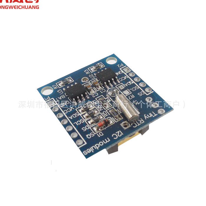 Compact RTC I2C DS1307 Clock Module with 24C32 Memory and Battery