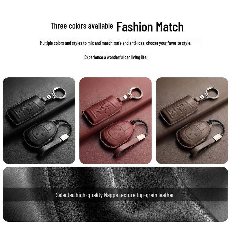 Genuine Leather Key Cover for GAC Trumpchi GS4, GS3, GS8, M8 - Hot Seller