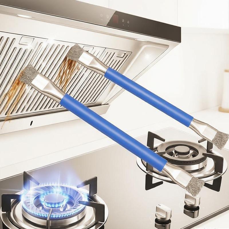 Multi-functional Steel Gas Stove Cleaning Brush for Heavy Stains and Tight Corners