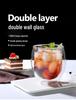 Mingshangde Transparent Double-Layer Insulated Glass Coffee Cup