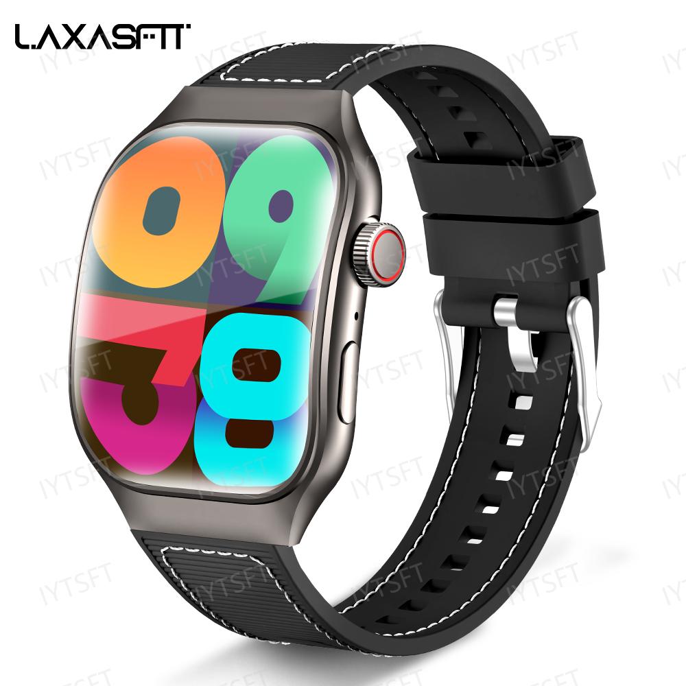 LAXASFIT New Bluetooth Call Smart Watch for Men 2.01" HD Curved Screen Sports Watch Health Monitor Smart Watch for Android iOS 2