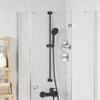 Shower Head Holder Black 101 Cm Stainless Steel
