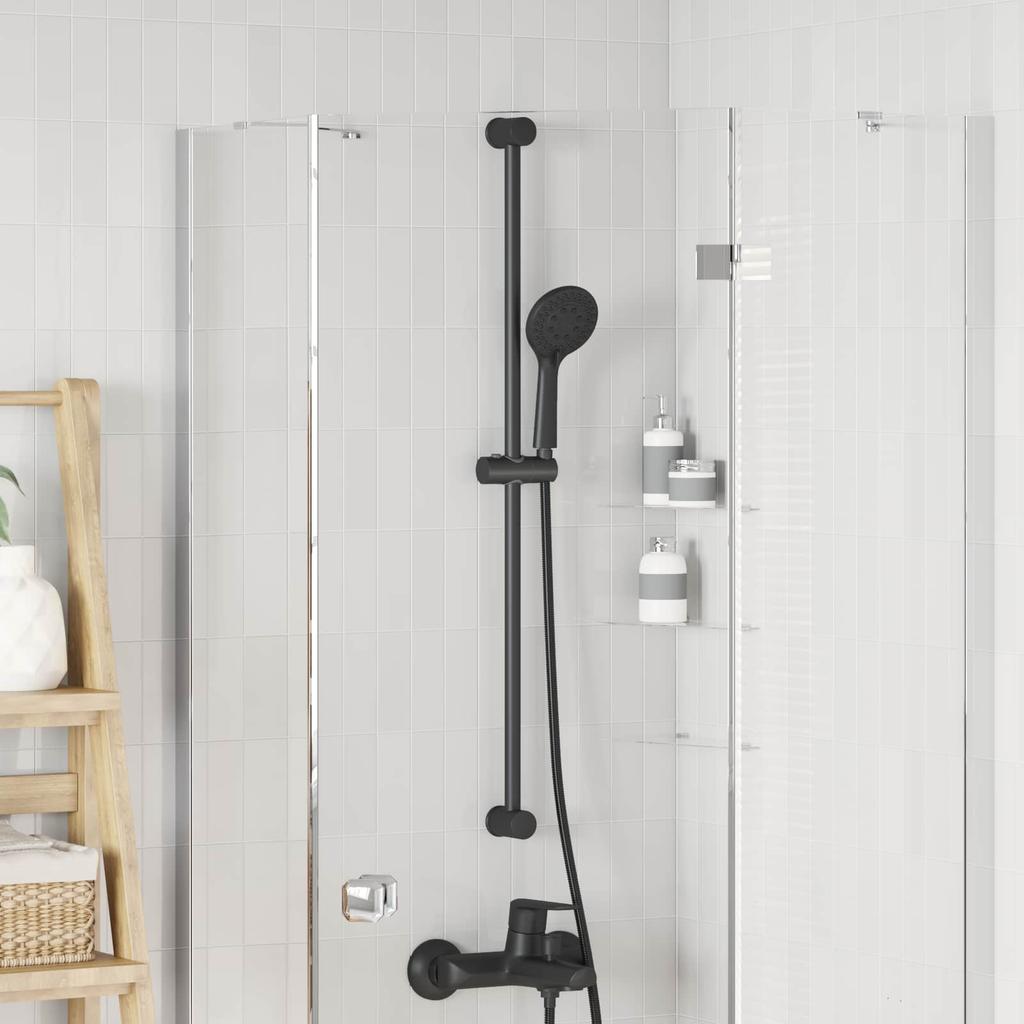 Shower Head Holder Black 101 Cm Stainless Steel