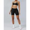 European and American Style Hot Girl Fitness Set with Peach-Shaped Butt Design, Yoga Set for Women with Chest Pads, Sports Bra, High-Waisted Shorts