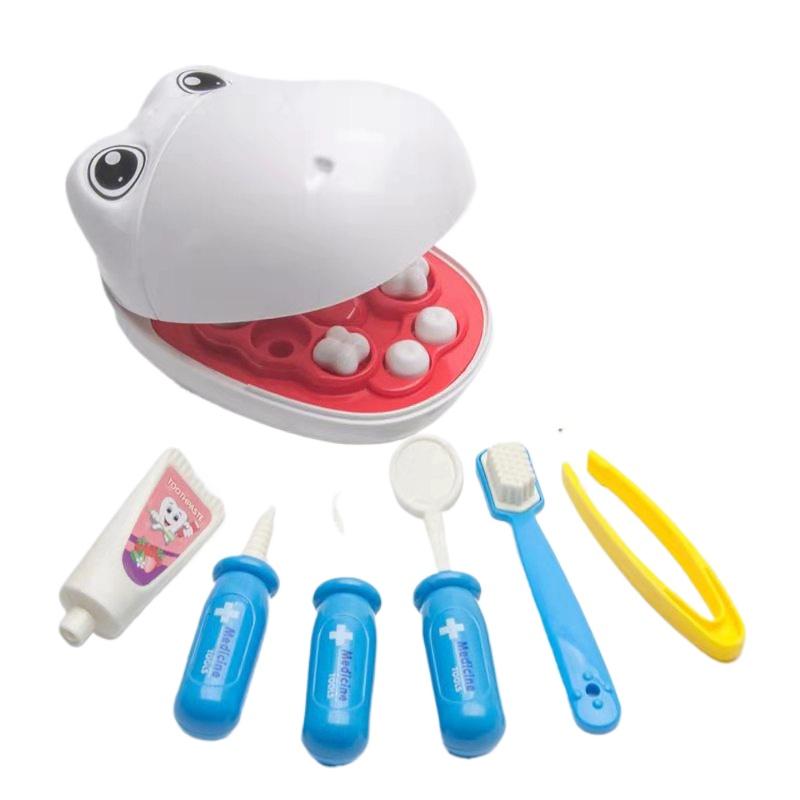 

Игрушка Ветеринарный стоматолог Ролевая игра Доктор Развивающие игрушки для детей Симуляция Медицины Удаление зубов Модель зубов Подарки для детей 7Pcs синий