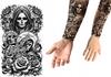 Tatuaggio Temporaneo Lavabile Manica Catrina Morte Halloween Carnevale 14X30Cm