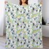 Sulfur Crested Cockatoo [Blue] Throw Blanket Warm Flannel Blanket for Couch Chair Bedroom