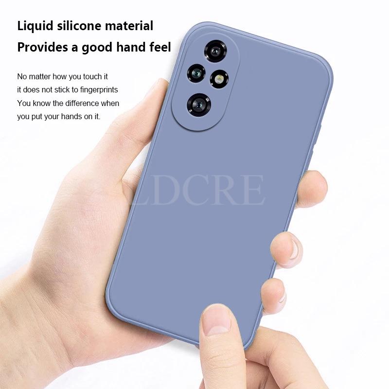 Custodia per Honor 200 Pro Cover in Silicone Liquido Custodia per Honor 200 Pro Custodia Protettiva in Gomma TPU per Telefono Cover per Honor 200 Pro
