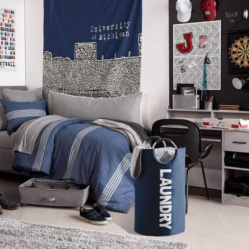 YOUDENOVA Laundry Basket, Large Capacity 82L, 85% Waterproof, Foldable, Water-Repellent, 15kg Weight Capacity, with Handle, Laundry Bag, Clothes Stora