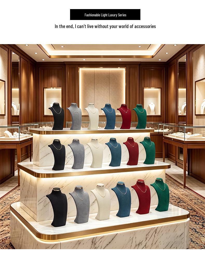 Weiyuanpeng Ultra-fiber Mannequin Necklace Display Stand