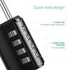 ORIA 2PCS/Set 4 Dial Digit Combination Lock Waterproof Security Padlock Outdoor Gym Trunk Safely Code Lock Black