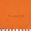 Hermes Embroidered Logo, Cashmere, Fringe Scarf Orange / beigeUsed