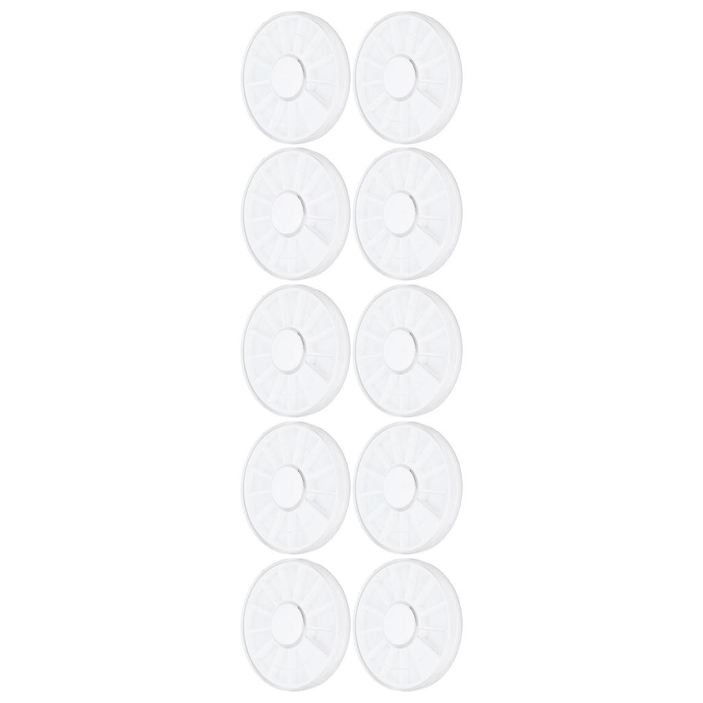10pcs Nail Art Storage Box 12 Grids Round Dustproof Clear Jewelry Organize Container for Beads