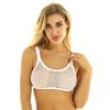Women Sexy See Through Fishnet Bra Top Mesh See Through Unlined Bralette Cropped Tank Tops