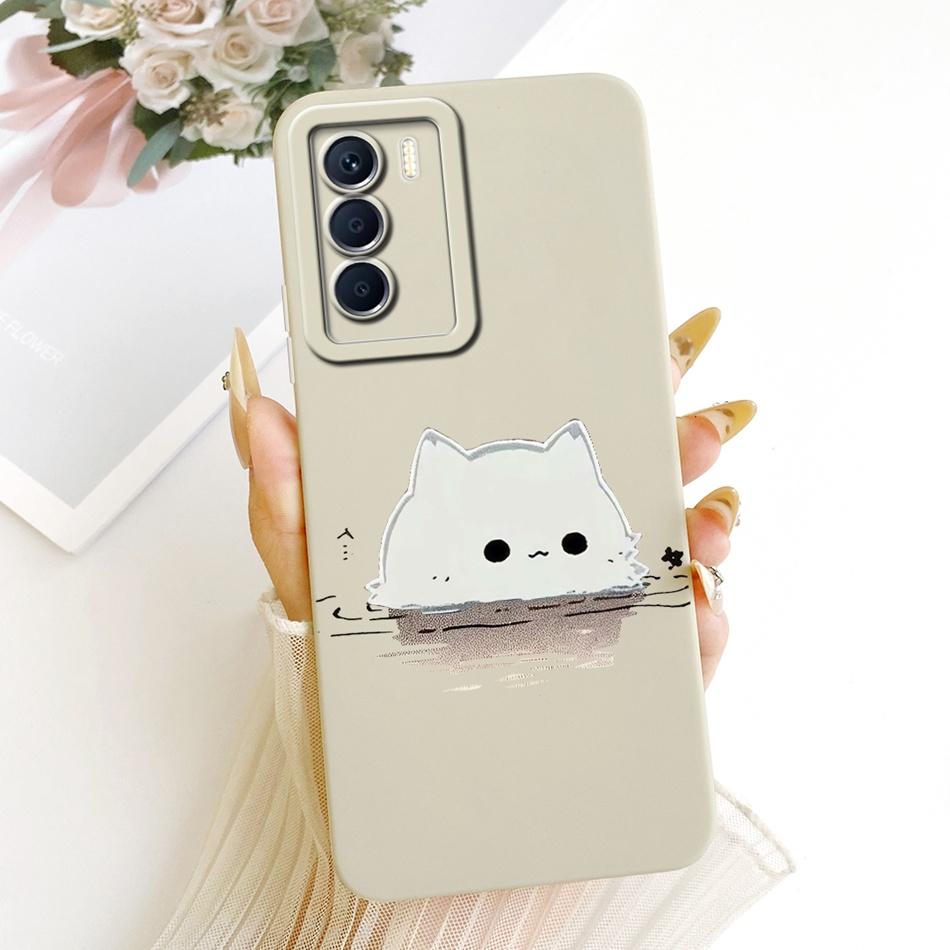 For Infinix Zero 5G 2023 X6815C X6815D Cute Cat Flower Cartoon Phone Case For Infinix Zero 5G (2023) Soft Silicone Cover Bumpers